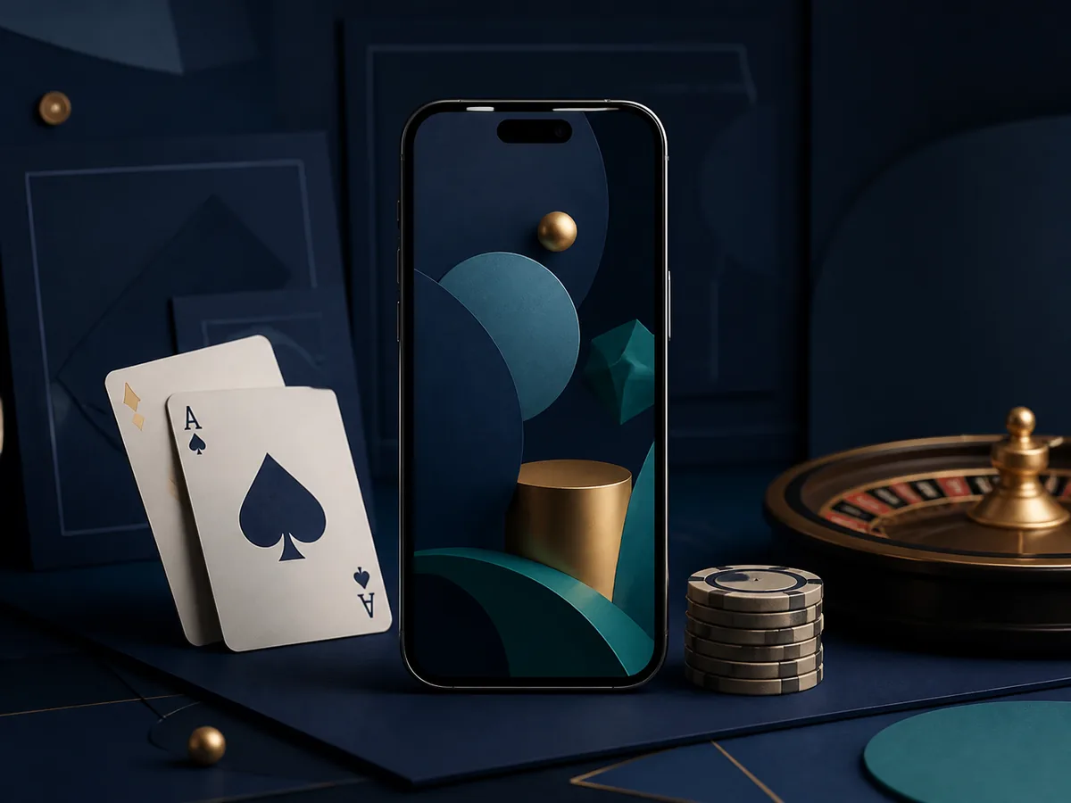 Celular sem marca ao lado de cartas para ilustrar a experiência móvel